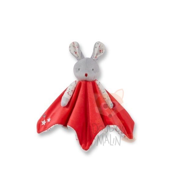 Obaïbi plat lapin rouge gris blanc étoile 